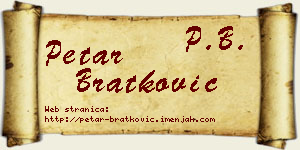 Petar Bratković vizit kartica